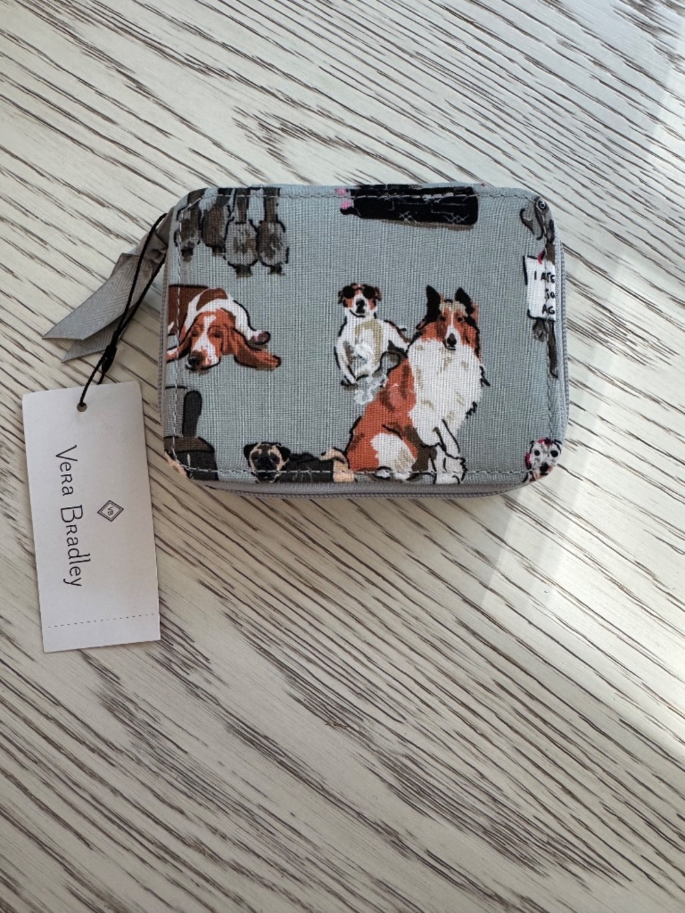 Vera Bradley Travel Pill Case in RETIRED Dog Show Pattern NWT